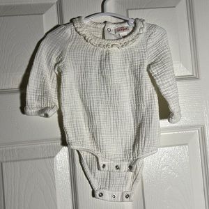 Cat & Jack - puffy white onesie with sleeves and cute collar